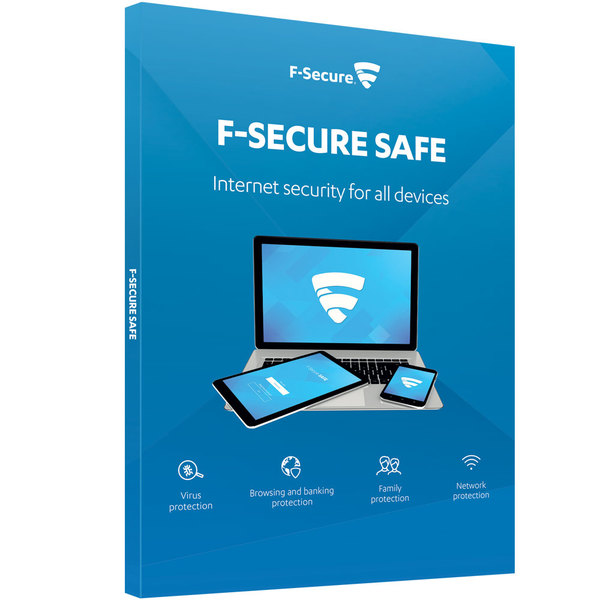 F-Secure SAFE, molnbaserat realtidsskydd, 3 enheter, 2 &aring;r