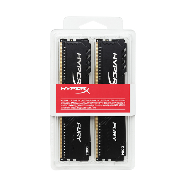 Kingston 16 GB (2 x 8 GB) HyperX Fury, DDR4 3466 MHz -muisti, musta