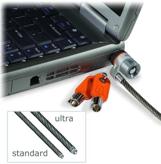 Kensington MicroSaver Custom Keyed Ultra Notebook Lock - Master - Turvakaapelilukko - hopea - 1.8 m