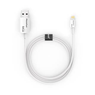 PhotoFast Photo Backup Cable - USB Flash-asema - 64 Gt - USB 3.0 / Lightning