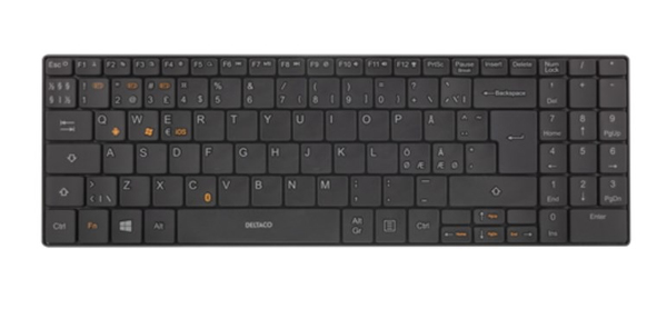 DELTACO Kompakt Bluetooth-tangentbord, Pan Nordsk layout, Win/MacOS/iO