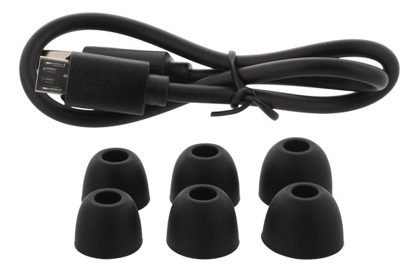 STREETZ True Wireless Stereo in-ear, IPX6, charge case, black