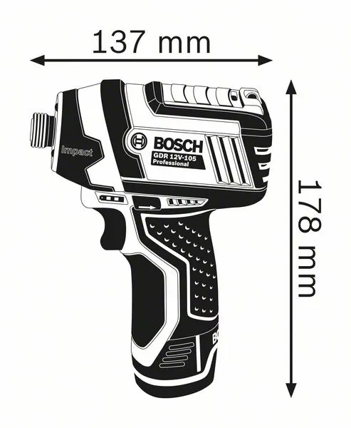Bosch Cordless Impact Wrench GDR 10,8-LI blue