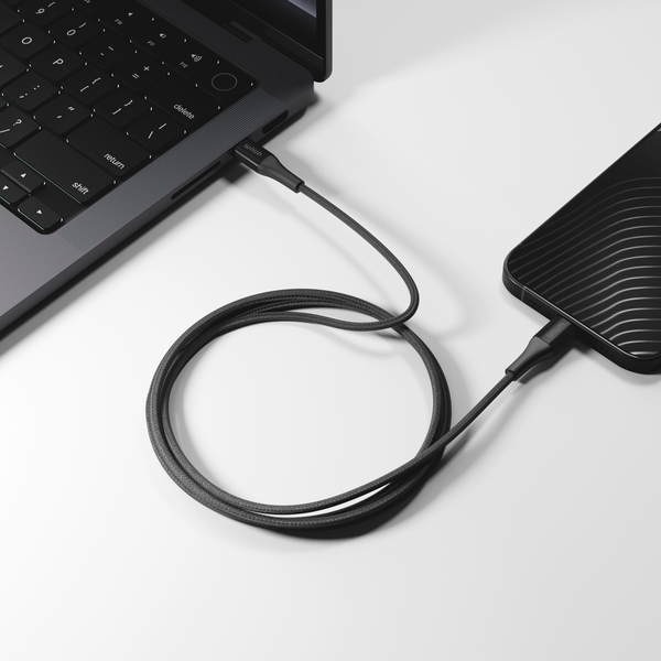 Epico UNUM Aramid USB-C -kaapeli, 240 W, 1,2 m, musta
