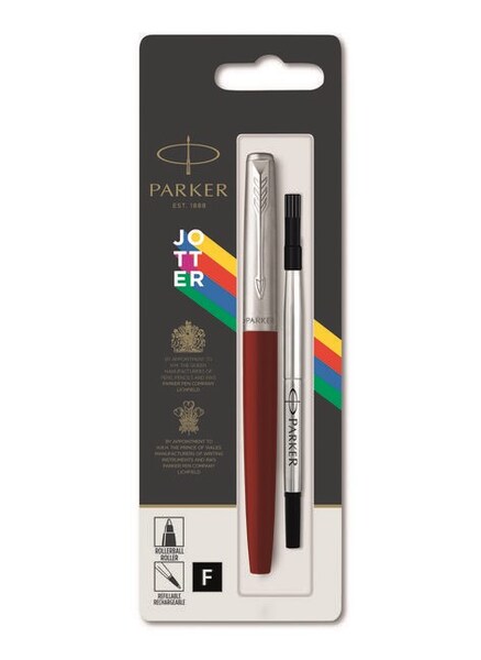 Jotter Plastic Rollerball Red F Black 1-blister