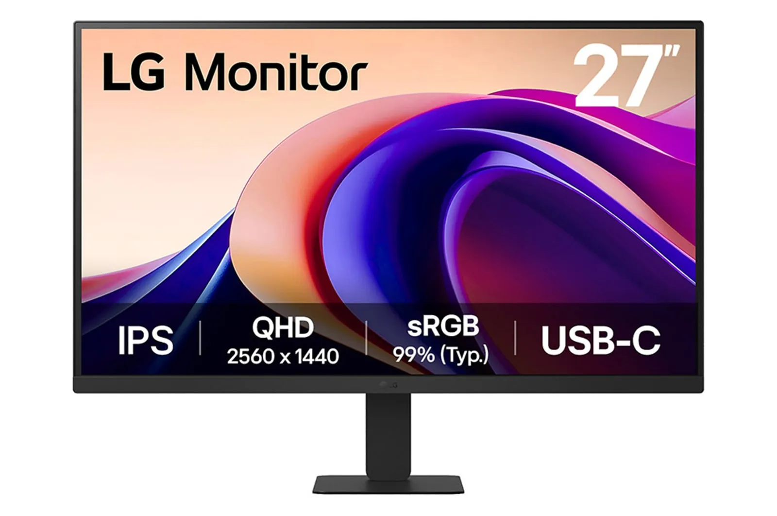 LG 27'' QHD Monitor 27" QHD, USB-C, IPS -näyttö