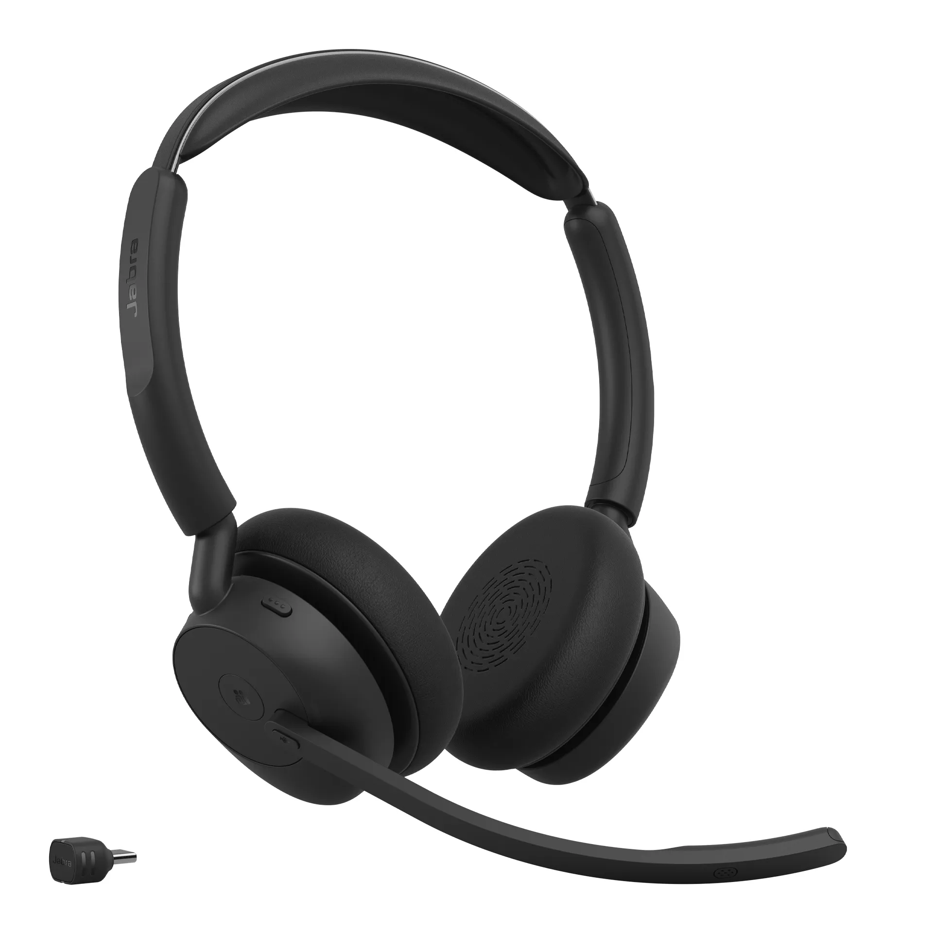 Jabra Evolve3 45 MS Teams ANC Wireless Stereo Headset with USB-C adapter, Black
