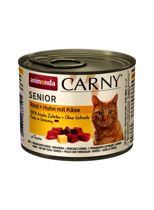 Animonda Carny Beef, Chicken & Cheese, Wet food for cats, Senior, 200g