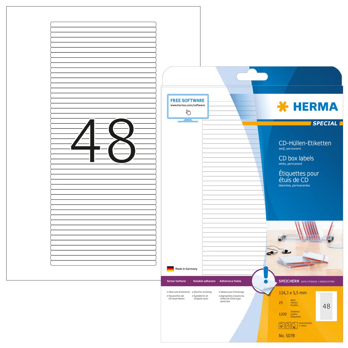 Herma label Special CD box 114,3x5,5 (1200)