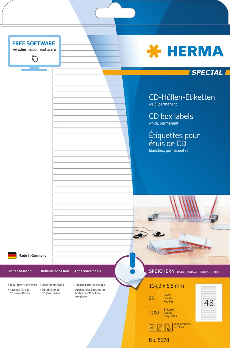 Herma label Special CD box 114,3x5,5 (1200)