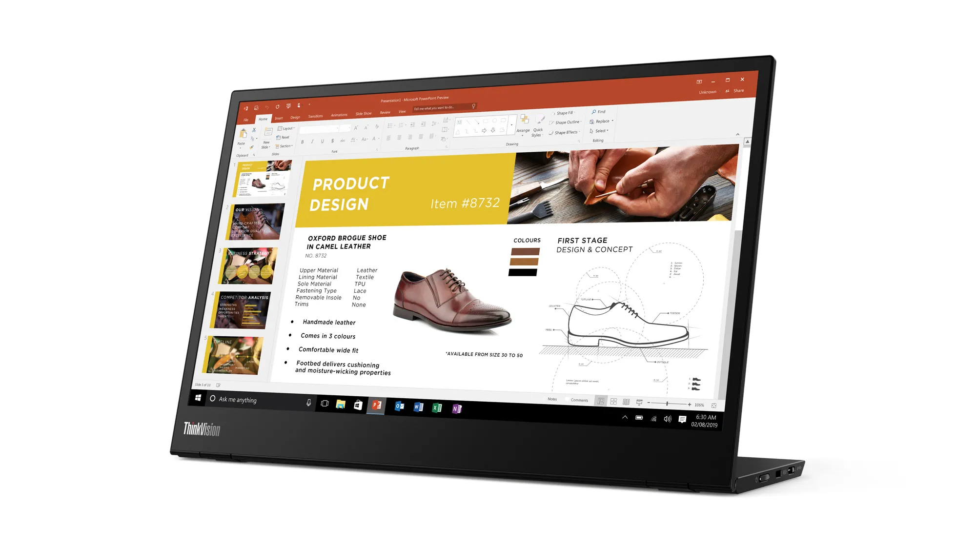Lenovo 14&quot; ThinkVision M14, Full HD, USB-C, IPS - sk&auml;rm