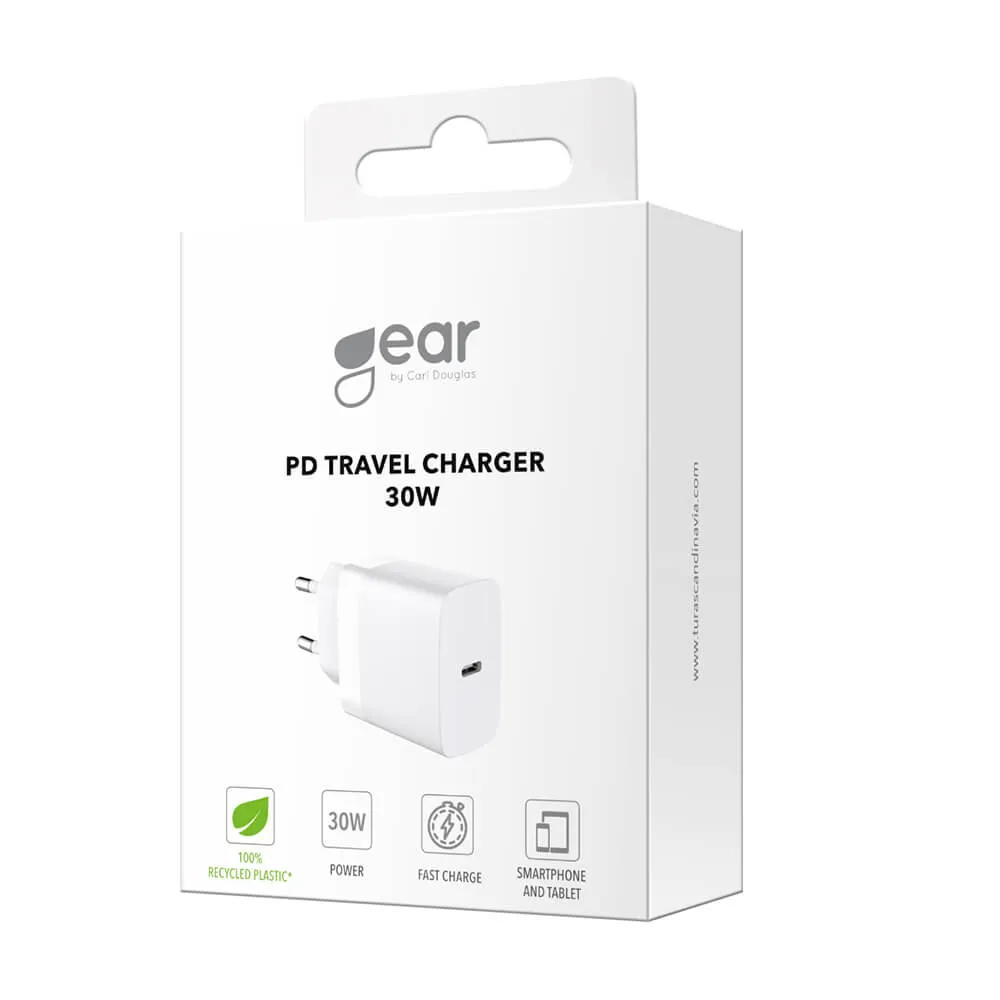 GEAR Charger 220V 1xUSB-C PD/PPS 30W White
