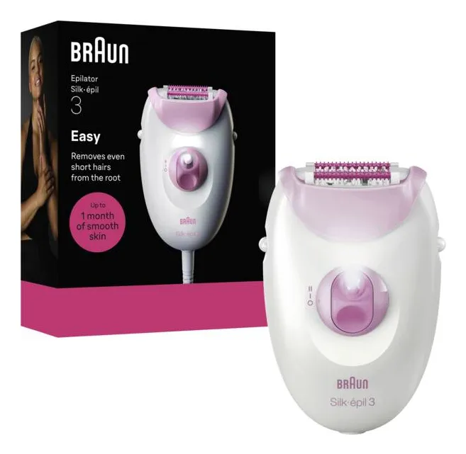 Braun Silk&middot;&eacute;pil 3 SE3000 -epilaattori, vaaleanpunainen