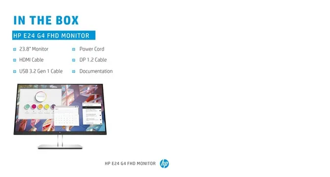 HP 24&quot; E24 G4, Full HD, IPS - monitor