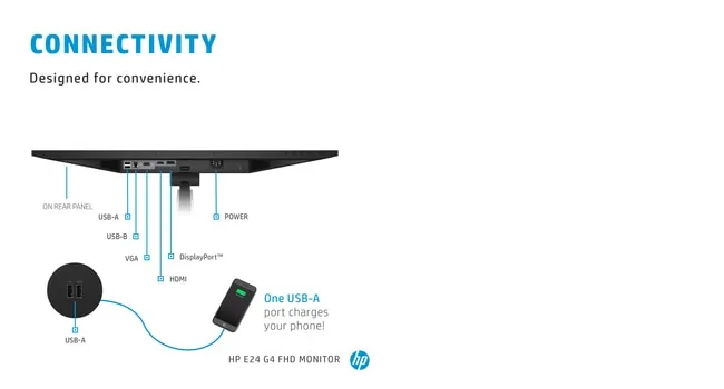 HP 24&quot; E24 G4, Full HD, IPS - monitor