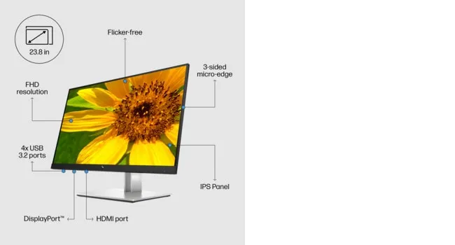 HP 24&quot; E24 G4, Full HD, IPS - monitor