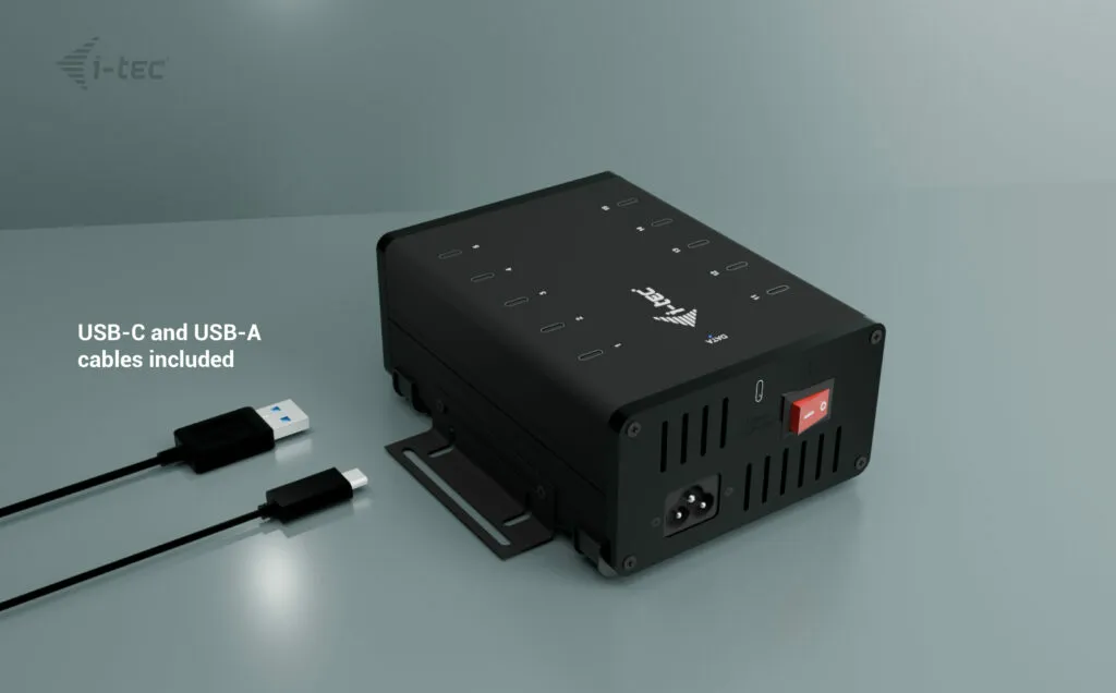 I-Tec 10xUSB-C 15W active w/180W power supply - laddningshub