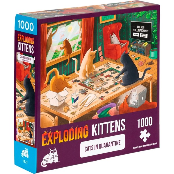 Asmodee Puzzle Exploding Kittens - Cats in Quarantine - puzzle, 1000pcs.