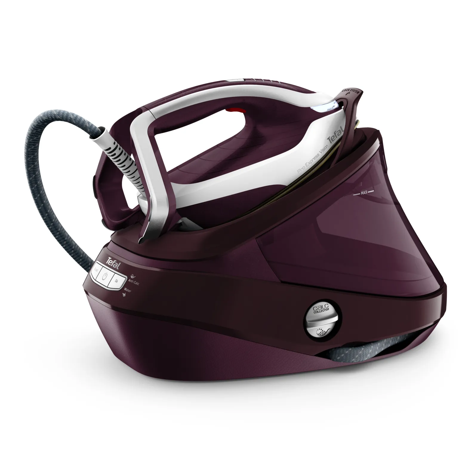 Tefal Pro Express Vision GV9810 Steam Generator Iron, 3000W, 8.3 bar, 1.1L, Red/White