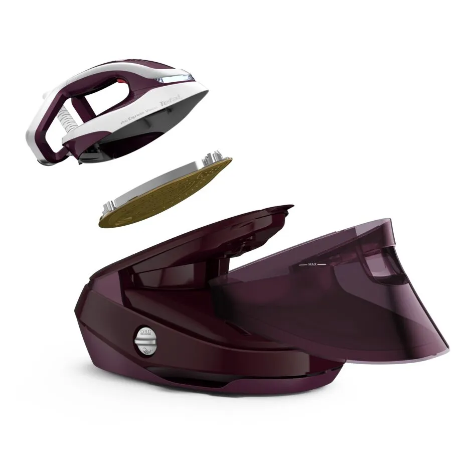 Tefal Pro Express Vision GV9810 Steam Generator Iron, 3000W, 8.3 bar, 1.1L, Red/White