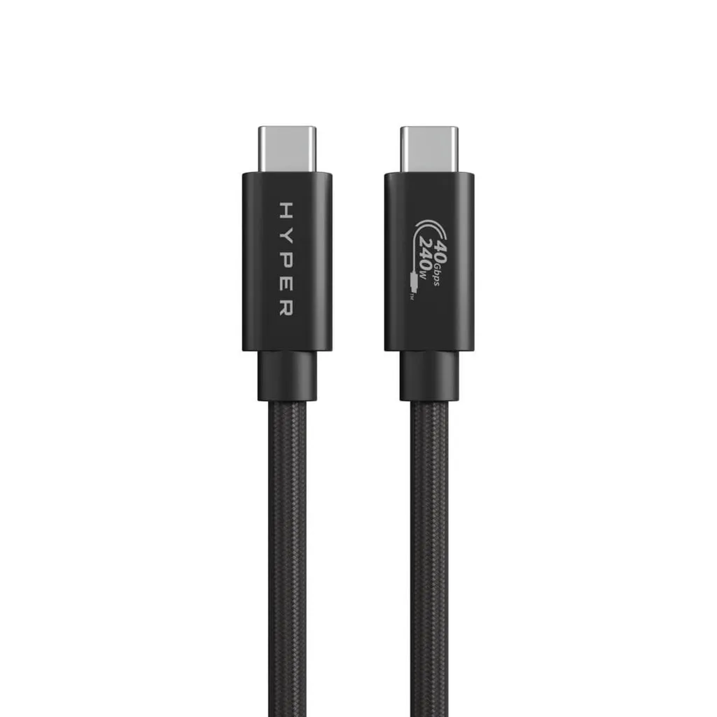Hyper HyperDrive USB4 Performance USB-C - kabel, svart, 1.2m