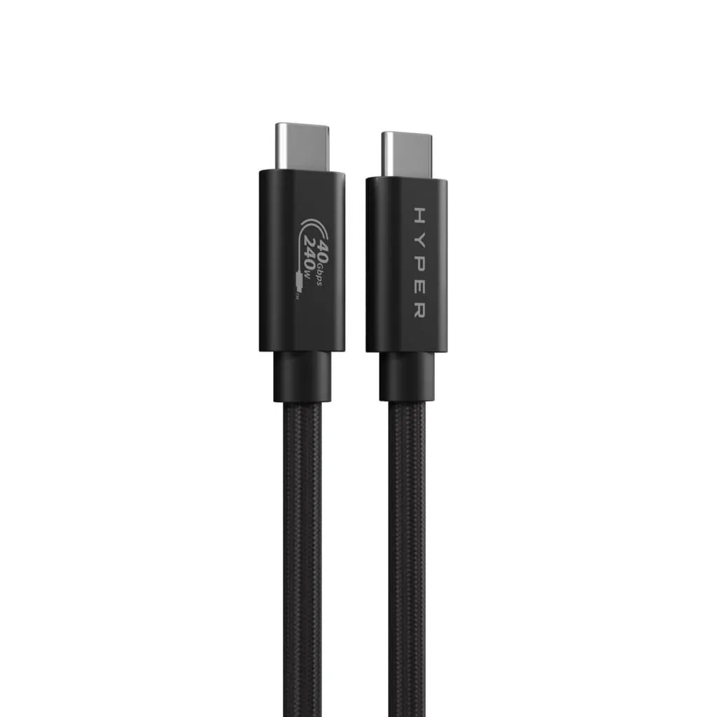 Hyper HyperDrive USB4 Performance USB-C - kabel, svart, 1.2m