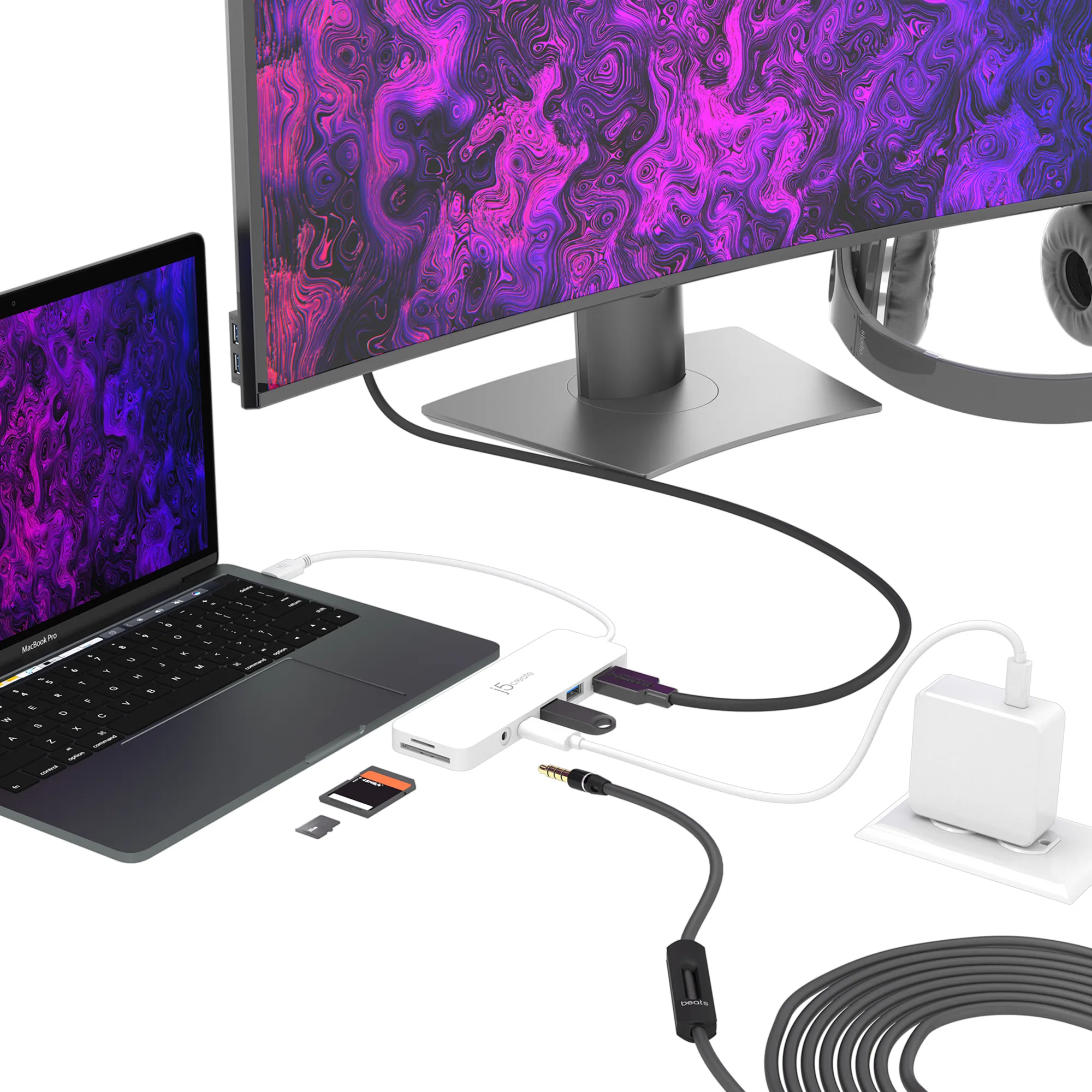 J5 Create USB-C MULTI-PORT HUB WITH POWER - DELIVERY