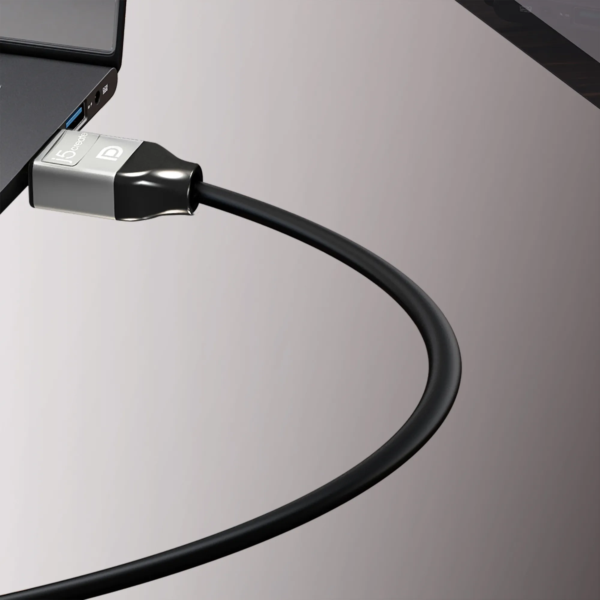 j5create JDC42-N DisplayPort 1.2 cable, 4K, 1.8 m, Black