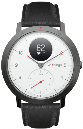 Withings band Black leather  Steel HR 40mm