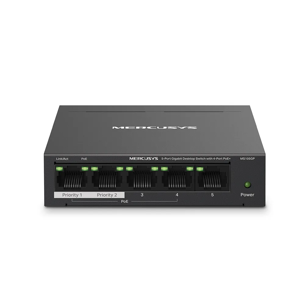 Mercusys MS105GP 5-Port Gigabit PoE+ - switch