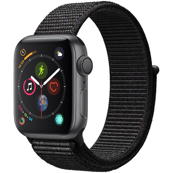 Apple&nbsp;Watch Series&nbsp;4, 40mm Space Gray Aluminum Case with Black Sport Loop
