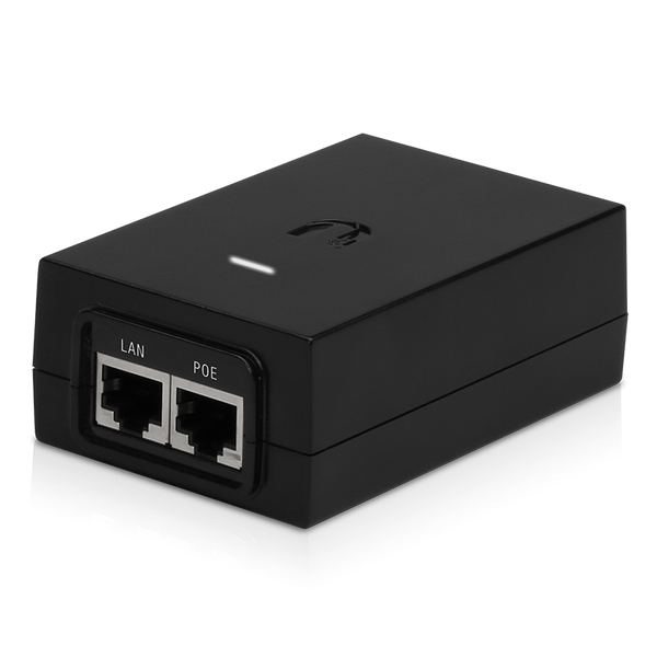 Ubiquiti PoE adapter, 48V output, GbE, ESD protection, black