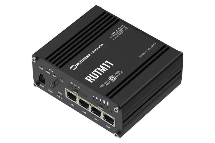 Teltonika RUTM11 - Industrial Wireless Router, Black
