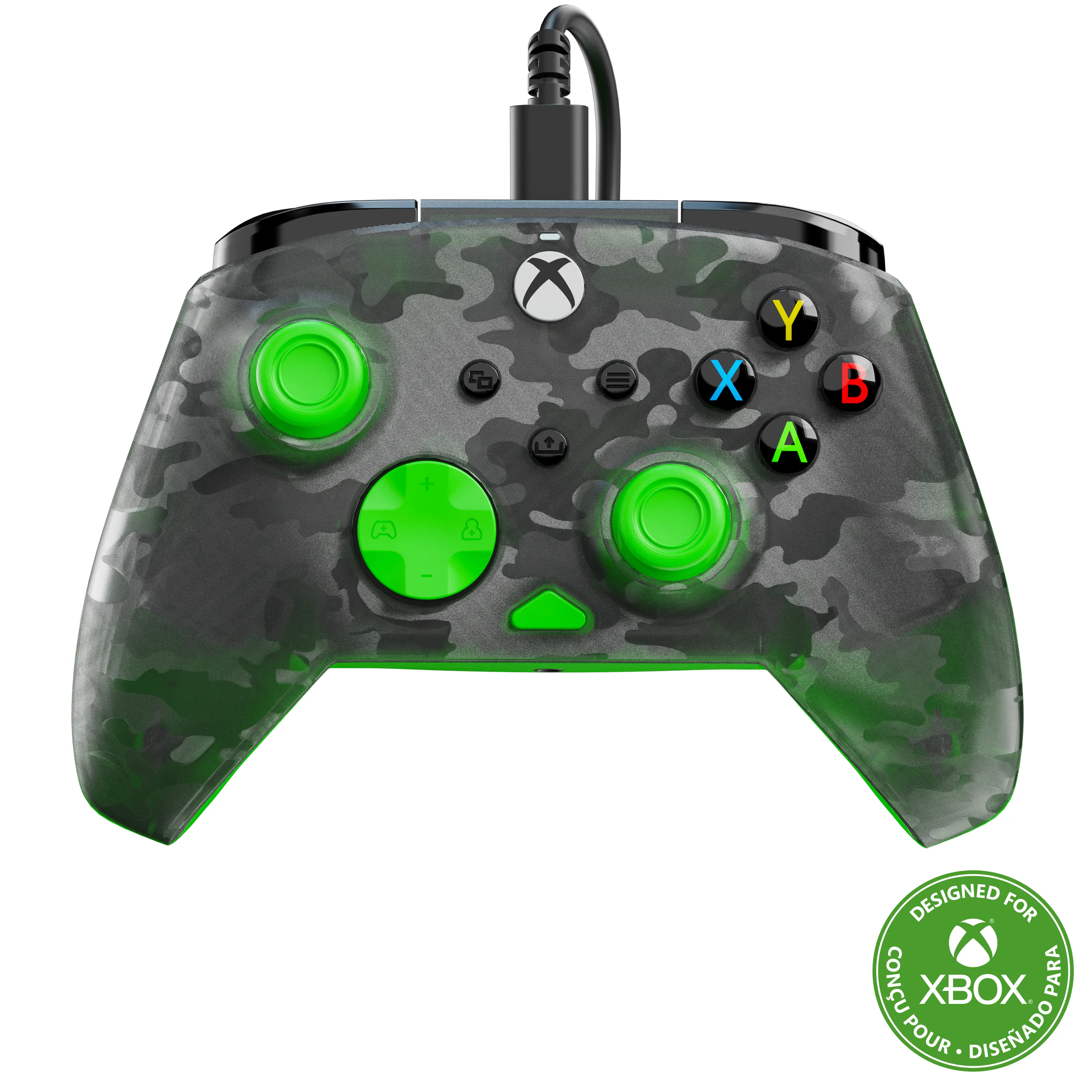 Turtle Beach Rematch Core Wired Controller for Xbox and PC - Ghost Camo Black & Green