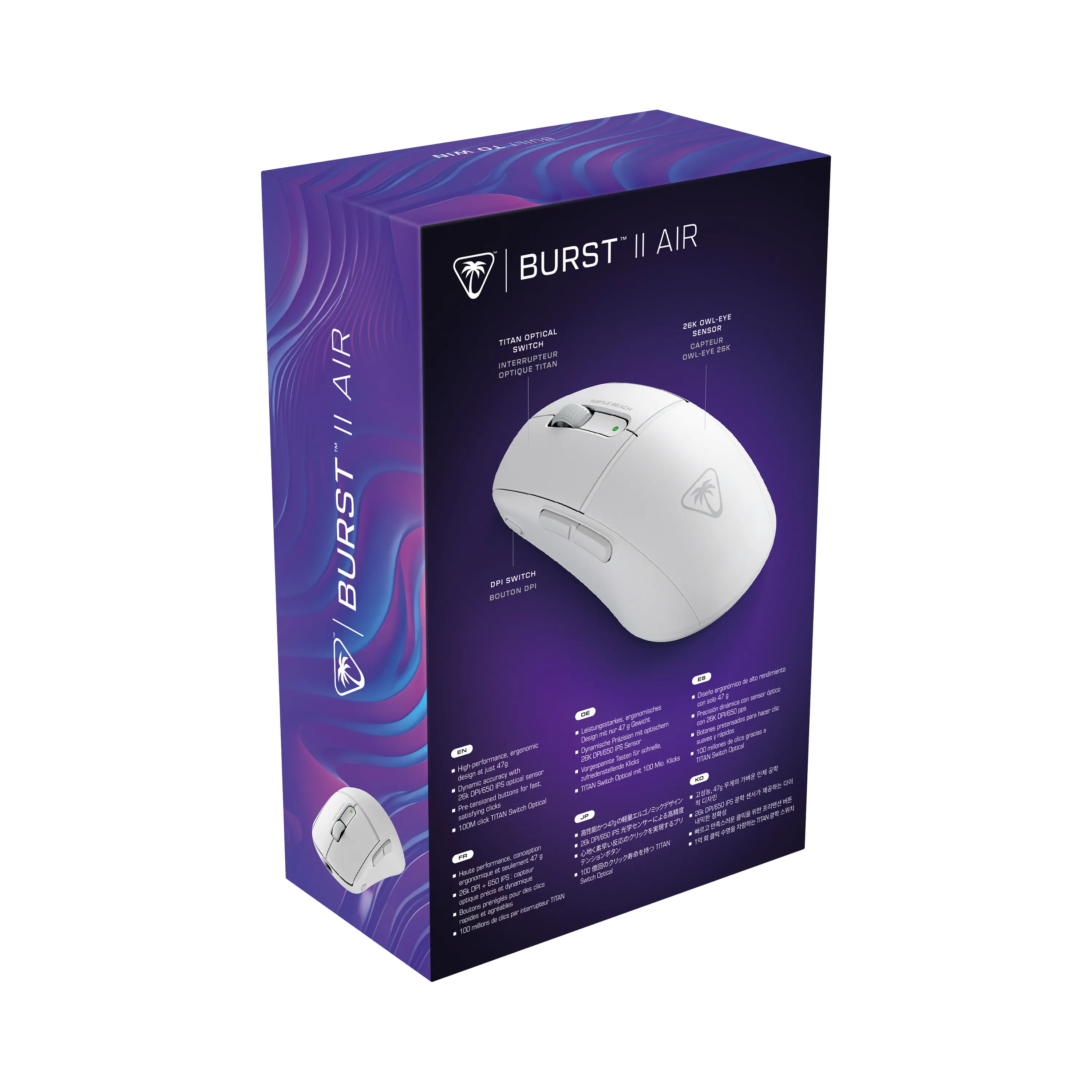 Roccat Burst II Air Wireless Gaming Mouse, White