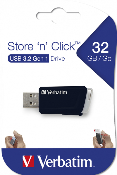 Store 'n' Click 32GB NAME USB 3.2 Gen 1x1 - memory stick, Black