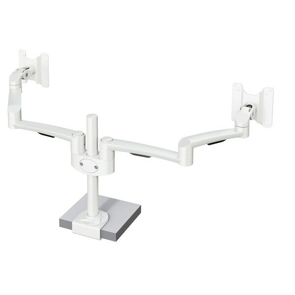 FORMING FUNCTION Oslo Twin-Arm Monitor Arm, for 2 monitors, up to 27", 14kg, VESA 75/100, White