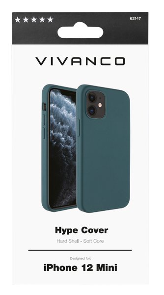 Vivanco Hype Silicone, iPhone 12 mini - fodral, Gr&ouml;n