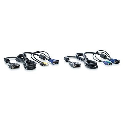 HPE PS2 Server Console Cable - N&auml;pp&auml;imist&ouml; / video / hiiri (KVM) kaapeli - PS/2, HD-15 (uros) - 1.8 m (pakkaus sis&auml;lt&auml;&auml; 2) malleihin HPE 600, ProLiant DL370 G6,
