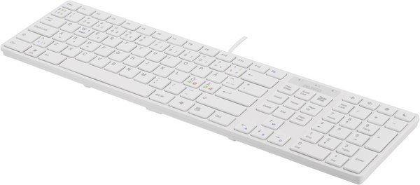 DELTACO tunt tangentbord, USB, vit