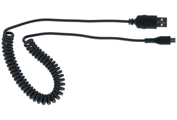 CELLULARLINE MICROUSB-USB COILED BLACK DATA CABLE