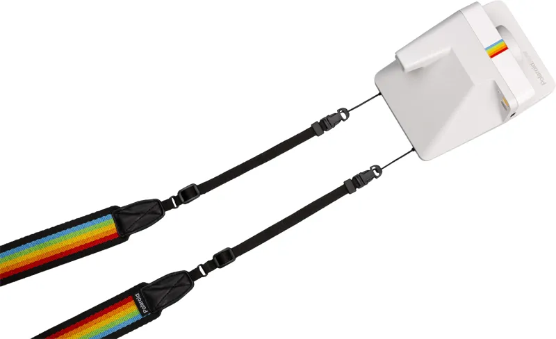 POLAROID Camera Strap Flat Rainbow Black