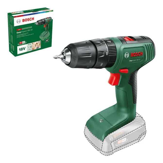 Bosch Cordless Impact Drill EasyImpact 18V-40 (green/black, without battery and charger)