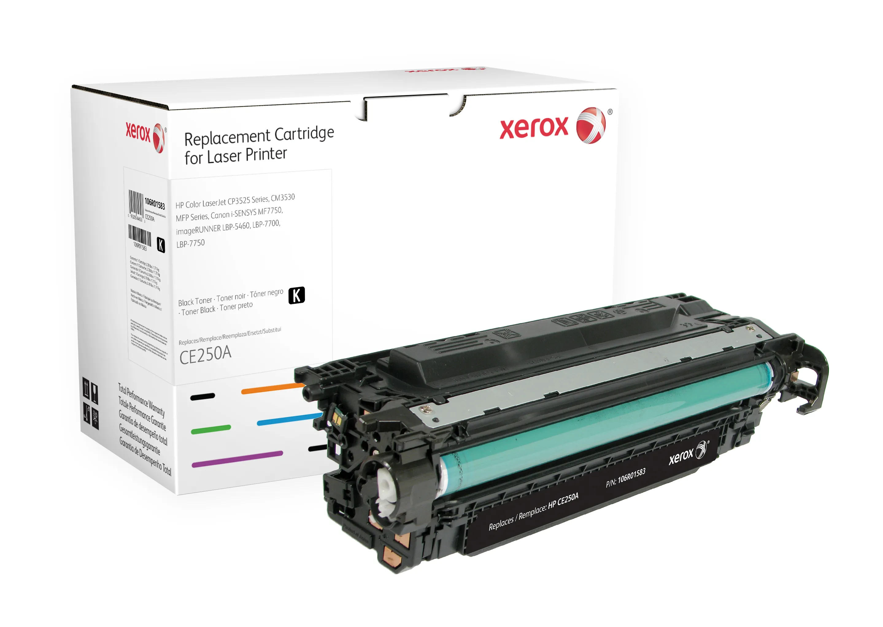Xerox - Musta - v&auml;riainekasetti (vastaavuus: HP CE250A) malleihin HP Color LaserJet CM3530 MFP, CM3530fs MFP, CP3525, CP3525dn, CP3525n, CP3525x