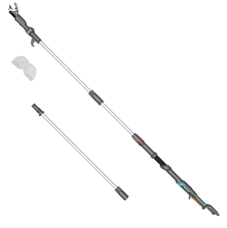 GARDENA HighCut 360/18V P4A Solo teleskooppioksasaha, musta/hopea