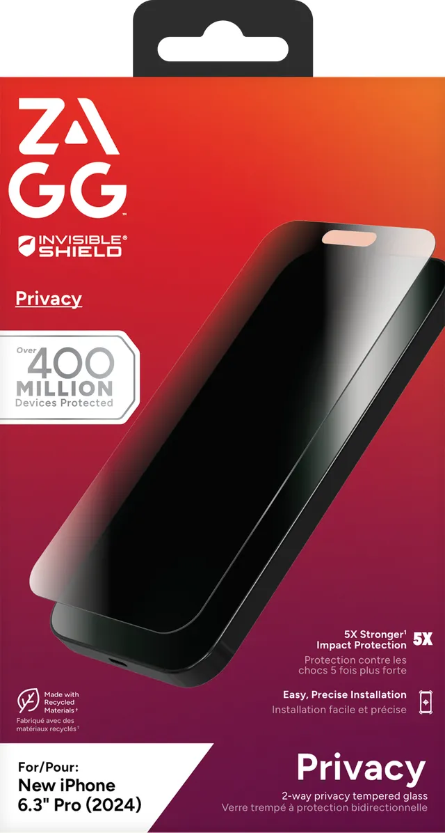 Zagg InvisibleShield Glass Elite Privacy iPhone 16 Pro - panssarilasi