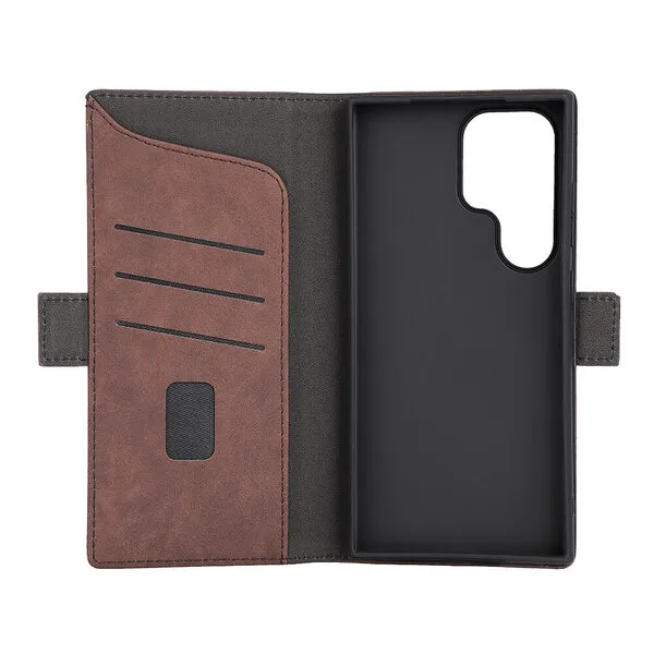 GEAR Wallet, Galaxy S24 Ultra - Wallet Case, Brown