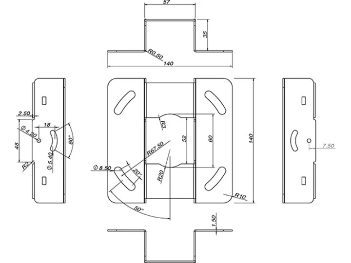 Multibrackets M Universal Projector Ceilingmount 500-800 with Fine tune - Asennuskomponentti (kattoasennus, liit&auml;nt&auml; varsi, teleskooppivapa) tuotteelle projekto