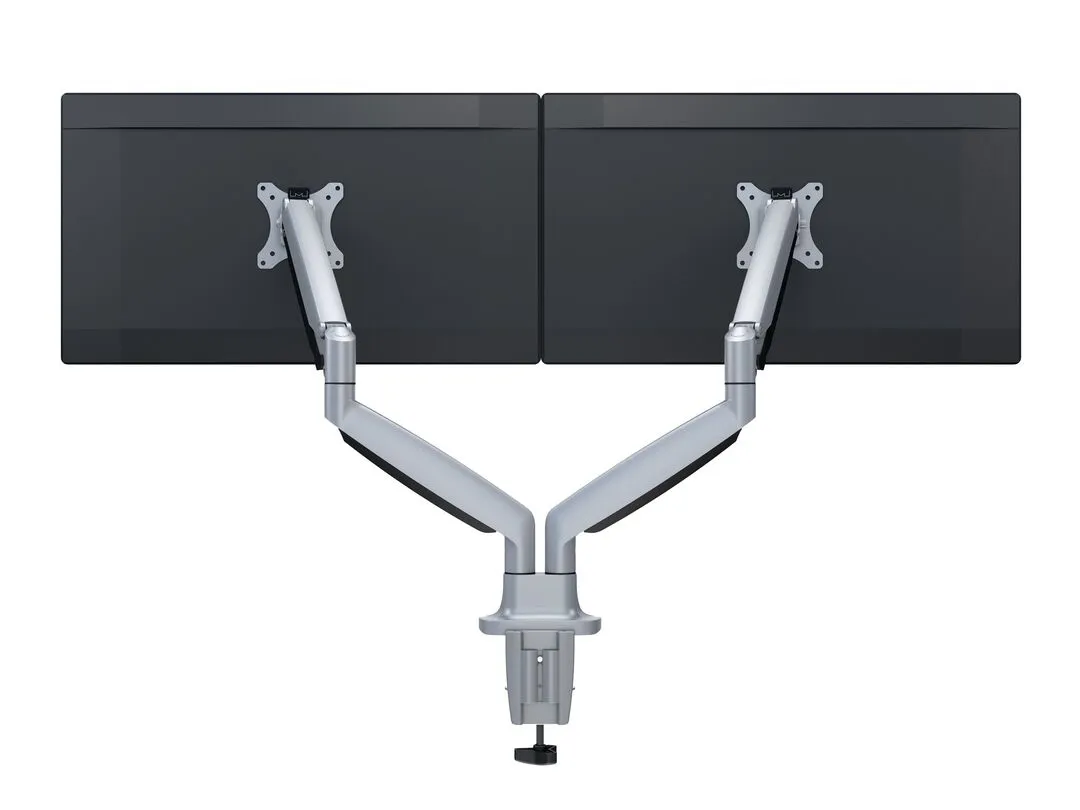 Multibrackets M Deskmount Spring Dual - monitor arm, silver, 15&quot;-27&quot;, 2x9Kg