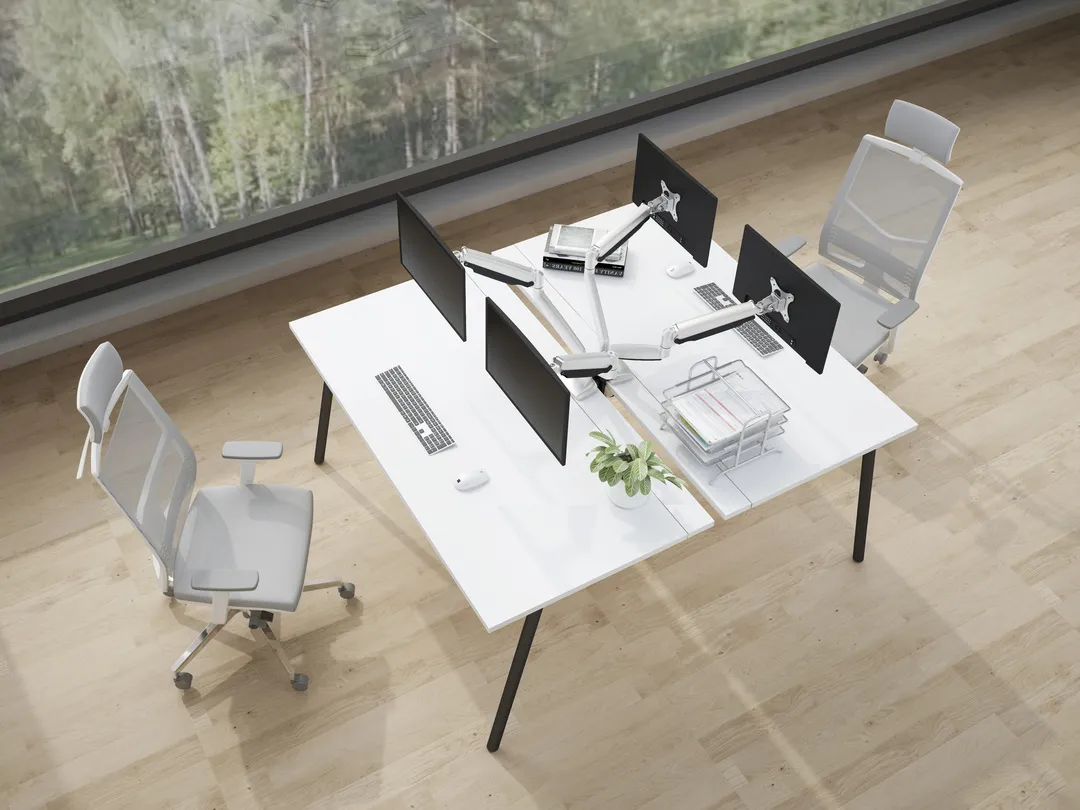 Multibrackets M Deskmount Spring Dual - monitor arm, silver, 15&quot;-27&quot;, 2x9Kg